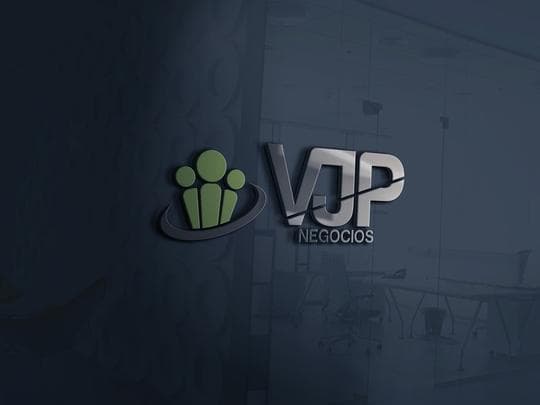 vjp logo mockup of glass window
